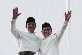 PASLON NO URUT 1 AMIN - Anies Baswedan dan Muhaimin Iskandar doakan hakim MK berani memutuskan yang terbaik untuk sengketa Pilpres 2024. Dok: aniesbaswedan.com.