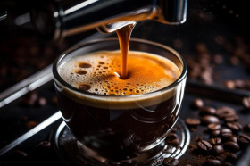 KOPI BISA BERI KETIDAKNYAMAN PERUT BAGI PEMINUMNYA - Ilustrasi segelas kopi hitam. Berikut ini penyebab kopi bisa bikin perut tidak nyaman. (Foto: Freepik).