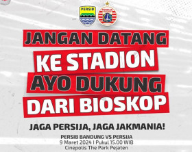 Ilustrasi poster pertandingan Persib vs Persija - Pelatih Thomas Doll ingin Persija Jakarta membawa pulang tiga poin dari markas Persib Bandung. (Instagram/@persija).