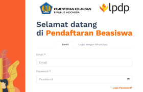 Login situs lpdp.kemenkeu.go.id, berikut cara membuat akun untuk daftar beasiswa LPDP tahap II 2024. Ilustrasi/Dok: lpdp.kemenkeu.go.id.