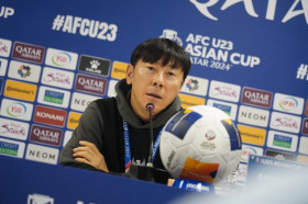 LAGA KOREA SELATAN VS INDONESIA - Pelatih timnas U23, Shin Tae-yong akui akan sulit membongkar pertahanan lawan di babak perempat final Piala Asia U23 2024. Dok: PSSI.