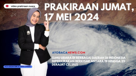 Update prakiraan cuaca Indonesia yang berlaku untuk hari Jumat, 17 Mei 2024.