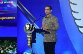 Mendikbudristek, Nadiem Makarim berkat gerakan Merdeka Belajar wajah baru pendidikan dan kebudayaan Indonesia sudah mulai terlihat. Dok. Kemdikbud.go.id.