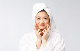 Ilustrasi seorang perempuan melakukan perawatan kulit. Diprediksi tahun 2025 produk perawatan kulit berbahan alami akan populer. (Foto: Freepik).