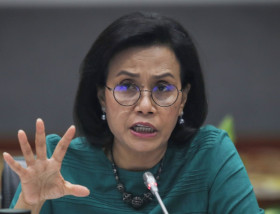 Menteri Keuangan Sri Mulyani menyampaikan waktu pencairan THR PNS N-10 Lebaran Idul Fitri 2024 dan gaji ke-13. (Instagram/@smindrawati).