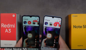 REDMI A3 - Perbandingan Hp Redmi A3 dan Realme Note 50. Harga sangat terjangkau, coba cek kualitasnya. - Foto tangkap layar YouTube/Review Gadget.