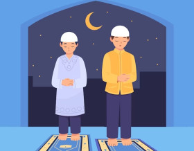 SHOLAT TARAWIH - Ilustrasi dua orang melaksanakan salat berjamaah. Lantas, apakah boleh sholat jamaah tarawih 8 rakaat, padahal imam 23 rakaat. (Ilustrasi/Freepik).