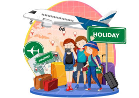 LIBURAN - Ilustrasi hendak berpergian menikmati momen libur panjang. Simak tips aman dan nyaman merencanakan perjalanan wisata selama libur Lebaran. Ilustrasi/Freepik.