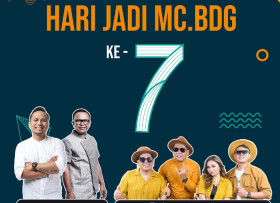 Poster informasi Perayaan Sederhana Hari Jadi MC Bdg yang ke-7. Instagram/@mc.bdg.
