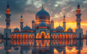 HUKUM PEREMPUAN ITIKAF DI MASJID - Ilustrasi masjid. Buya Yahya menerangkan, bahwa perempuan pada zaman Nabi pun melakukan itikaf tetapi dengan hujroh atau berada di sekatan di masjid. Ilustrasi/Freepik.