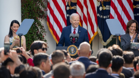 Presiden AS, Joe Biden saat berkampanye. Joe Biden pasang badan jika jaksa Mahkamah Pidana Internasional menangkap Benjamin Netanyahu. Foto @joebiden.