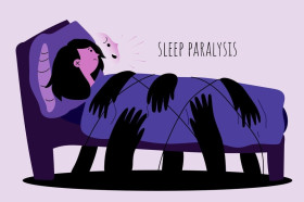 KETINDIHAN SAAT TIDUR BUKAN AKIBAT MAKHLUK HALUS - Ilustrasi fenomena sleep paralysis. Dokter ungkap faktor penyebab dan cara mengatasinya. (Foto: Freepik).