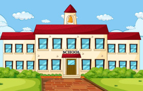 Program Makan Gratis - Ilustrasi gedung sekolah dasar. IFSR telah menyiapkan ribuan porsi makan bergizi untuk siswa SD di Kota Bandung. Ilustrasi/Freepik.