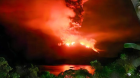 Penampakan Gunung Ruang Meletus. PVMBG.