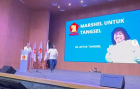 Partai Gerindra resmi memperkenalkan Komika Marshel Widianto sebagai wakli calon walikota Tangerang Selatan di Pilkada 2024 mendatang. Foto @marshel_widianto.
