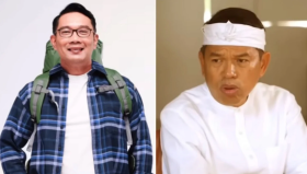 Kader Golkar, Ridwan Kamil dan kader Partai Gerindra, Dedi Mulyadi. Pilgub Jabar 2024 makin panas. Foto: @ridwankamil/@dedimulyadi71.