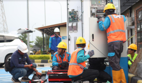SPKLU MOBIL LISTRIK MUDIK LEBARAN -Ilustrasi pemasangan SPKLU. Jelang mudik lebaran Idul Fitri, PLN tambah unit SPKLU, khususnya di jalur Trans Sumatrs-Jawa. -Ilustrasi/web.pln.co.id.