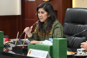 Tentang penujukan Plt Ketum Golkar tanpa voting tersebut diutarakan langsung Ketua Bidang Media dan Penggalangan Opini (MPO) DPP Partai Golkar, Meutya Hafid. Foto meutya_hafid.