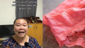 VIRAL CELANA DALAM - Miss Yuni memviralkan layanan bea masuk Banyingi yang janggal. - TikTok/@missyuni_84